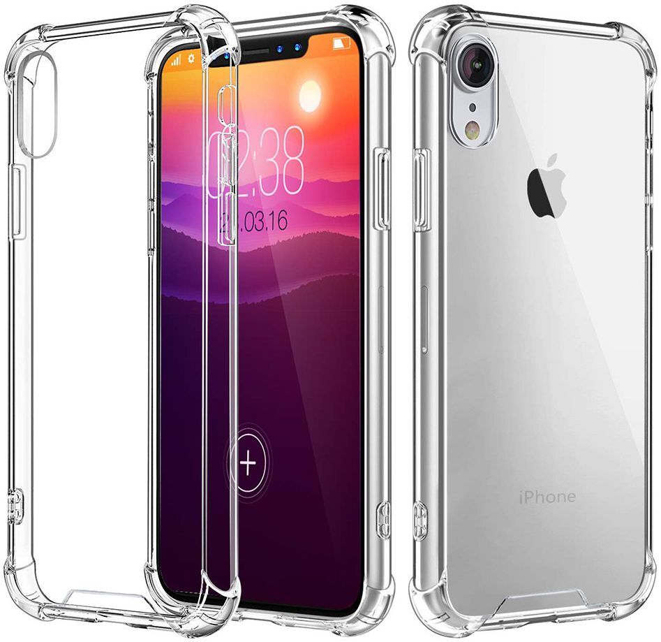 Apple iPhone XR Rugged Transparante TPU Back Cover Hoesje afbeelding 2