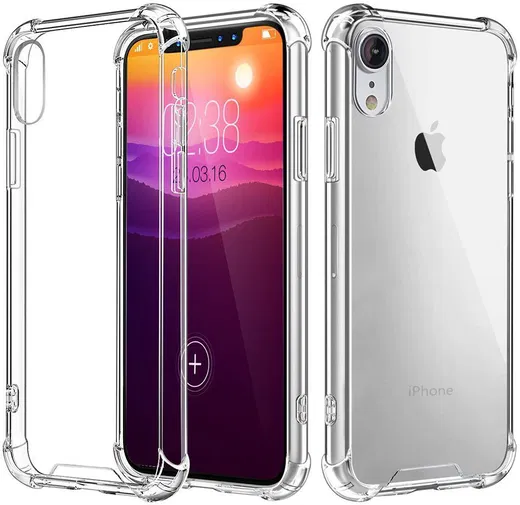 Apple iPhone XR Rugged Transparante TPU Back Cover Hoesje afbeelding 2