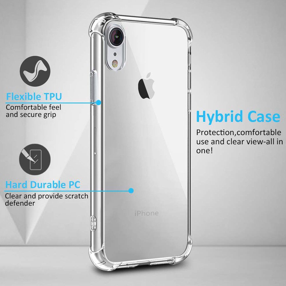 Apple iPhone XR Rugged Transparante TPU Back Cover Hoesje afbeelding 4