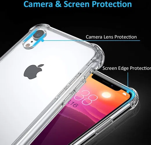 Apple iPhone XR Rugged Transparante TPU Back Cover Hoesje afbeelding 8