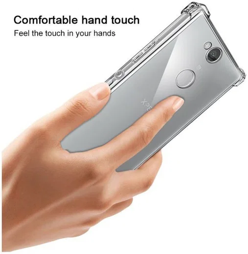 IMAK Sony Xperia XA2 Plus Hoesje TPU met Screenprotector Metaal Zwart afbeelding 7