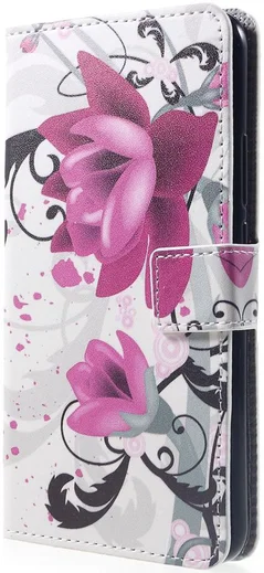 Huawei P Smart Plus Portemonnee Hoesje Bloem afbeelding 1
