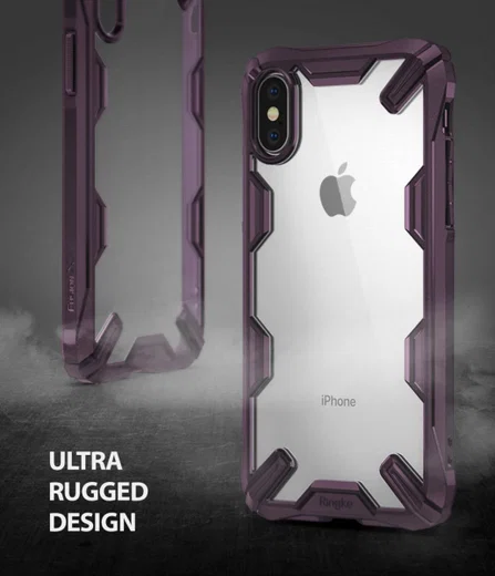 Ringke Fusion X Apple iPhone XS Hoesje Doorzichtig Paars afbeelding 8