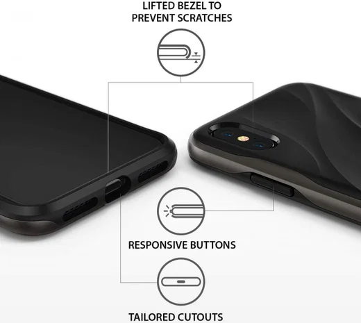Ringke Wave Apple iPhone XS Hoesje Zwart afbeelding 2