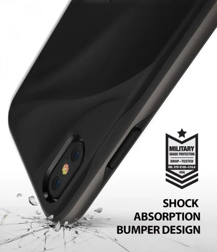 Ringke Wave Apple iPhone XS Hoesje Zwart afbeelding 4