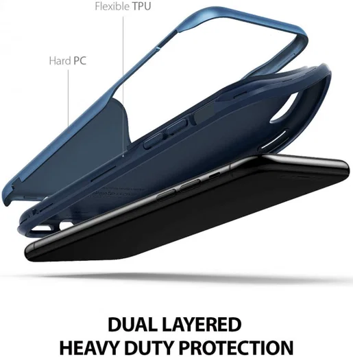 Ringke Wave Apple iPhone XS Hoesje Blauw afbeelding 5