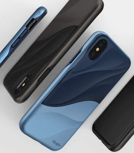 Ringke Wave Apple iPhone XS Hoesje Blauw afbeelding 6