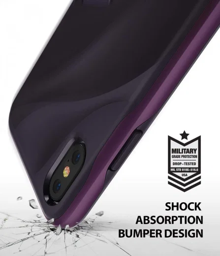 Ringke Wave Apple iPhone XS Hoesje Paars afbeelding 4