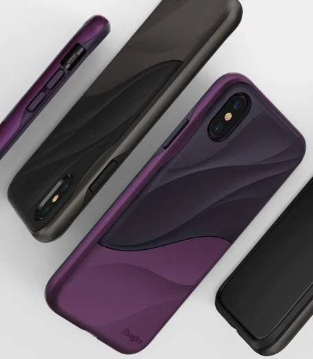 Ringke Wave Apple iPhone XS Hoesje Paars afbeelding 6