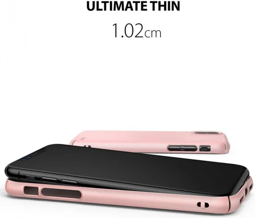 Ringke Slim Apple iPhone XS Ultra Dun Hoesje Roze afbeelding 2