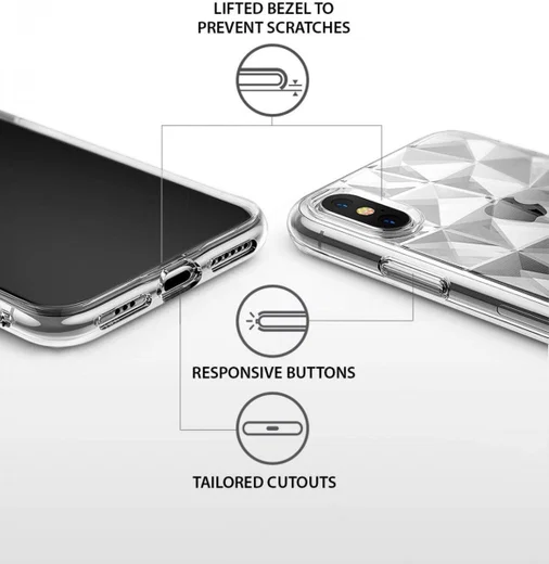 Ringke Air Prism Apple iPhone XS Hoesje Transparant afbeelding 2