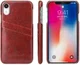 Apple iPhone XR Back Cover met Lederen Coating Bruin afbeelding 3