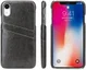 Apple iPhone XR Back Cover met Lederen Coating Zwart afbeelding 3