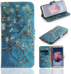 Huawei P Smart Portemonnee Print Hoesje Blossom afbeelding