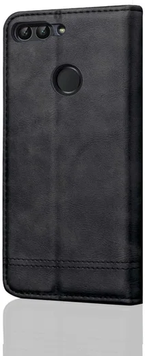 Huawei P Smart Retro Portemonnee Hoesje Zwart afbeelding 3
