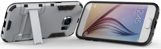 Hybride Samsung Galaxy S7 Back Cover Bescherm Hoesje Zilver afbeelding 6