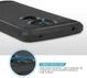 Motorola Moto E5 Play Geborsteld TPU Hoesje Zwart afbeelding 4