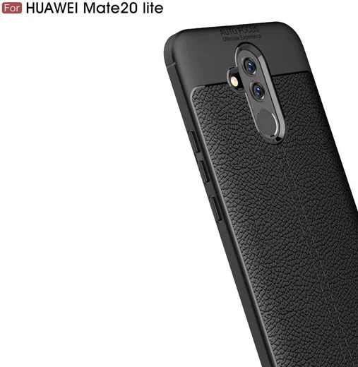 Huawei Mate 20 Lite Rugged Armor Brushed TPU Hoesje Zwart afbeelding 10