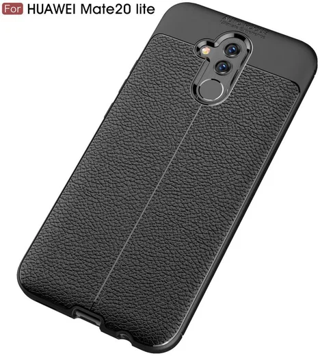 Huawei Mate 20 Lite Rugged Armor Brushed TPU Hoesje Zwart afbeelding 4