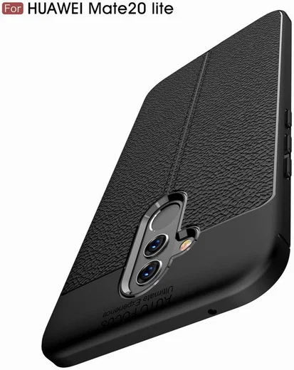 Huawei Mate 20 Lite Rugged Armor Brushed TPU Hoesje Zwart afbeelding 7