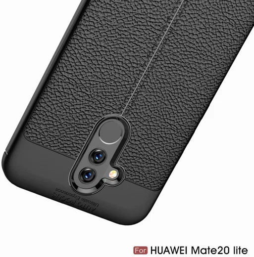 Huawei Mate 20 Lite Rugged Armor Brushed TPU Hoesje Zwart afbeelding 8