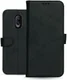 Rosso Deluxe OnePlus 6T Hoesje Echt Leer Book Case Zwart afbeelding 12