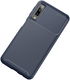 Samsung Galaxy A7 2018 Siliconen Carbon Hoesje Blauw afbeelding 2