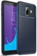 Samsung Galaxy J6 Plus Siliconen Carbon Hoesje Blauw afbeelding 1