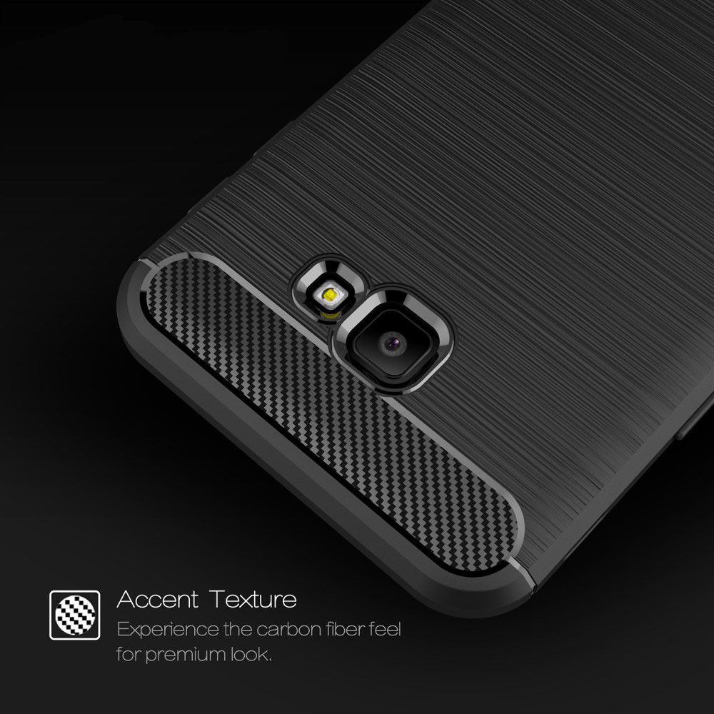 Samsung Galaxy J4 Plus Geborsteld TPU Hoesje Zwart afbeelding 9