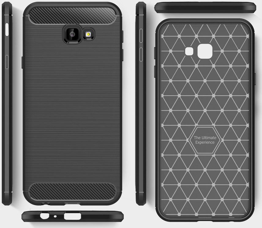 Samsung Galaxy J4 Plus Geborsteld TPU Hoesje Blauw afbeelding 7