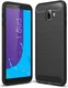 Samsung Galaxy J6 Plus Geborsteld TPU Hoesje Zwart afbeelding 1