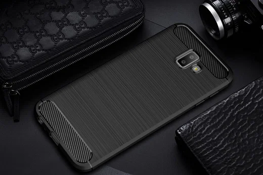 Samsung Galaxy J6 Plus Geborsteld TPU Hoesje Zwart afbeelding 11