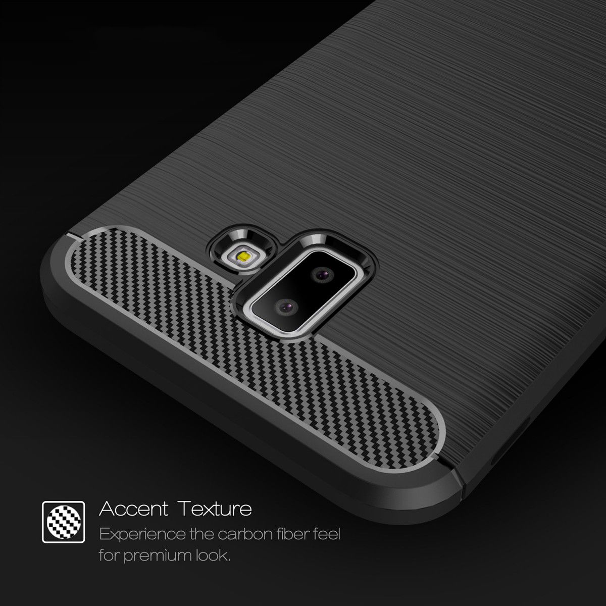 Samsung Galaxy J6 Plus Geborsteld TPU Hoesje Blauw afbeelding 6