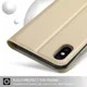 Apple iPhone XR Flip Hoesje met Kaart Houder Goud afbeelding 6