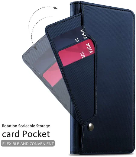 Apple iPhone Xs Max Book Cover met Spiegel Blauw afbeelding 3