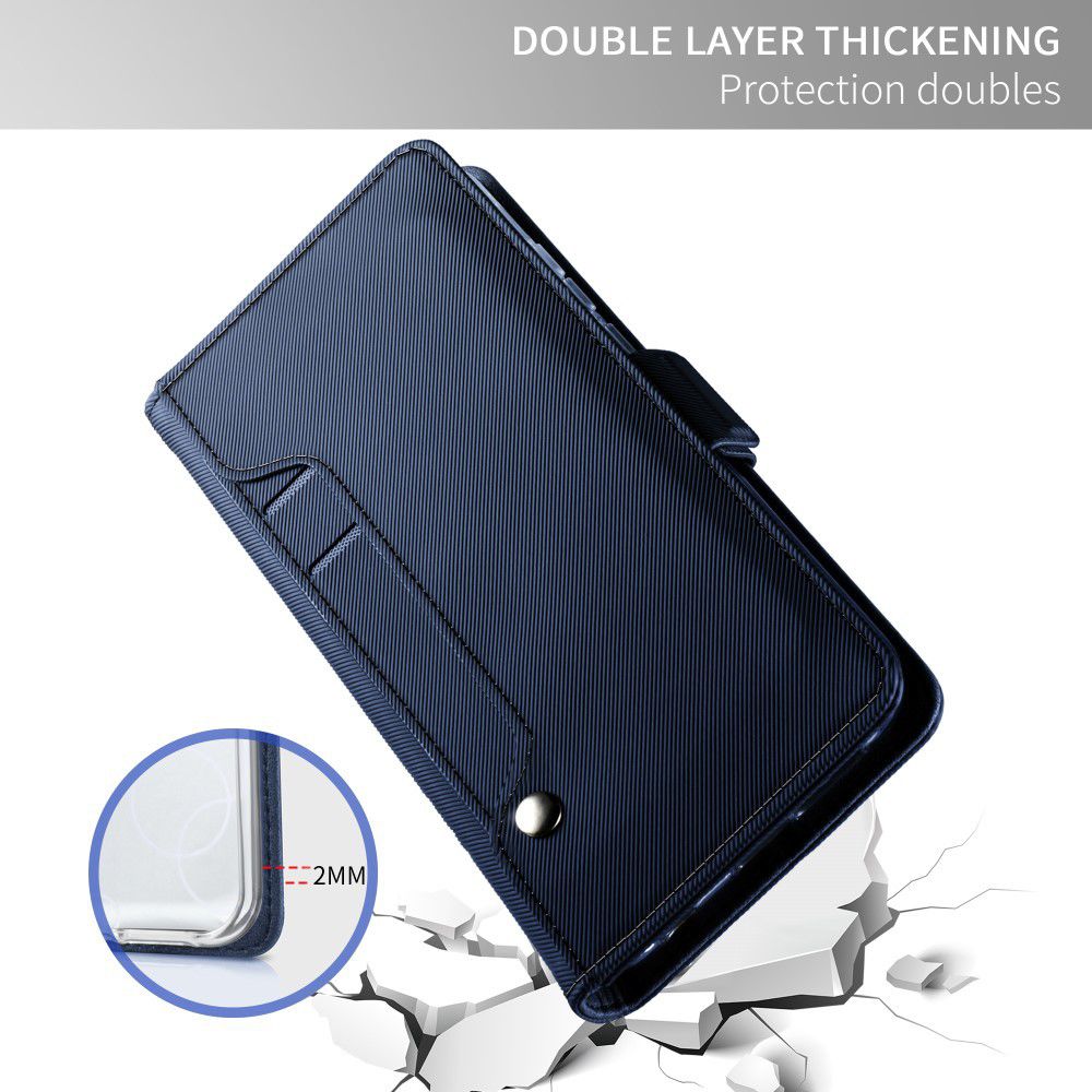 Apple iPhone Xs Max Book Cover met Spiegel Blauw afbeelding 4