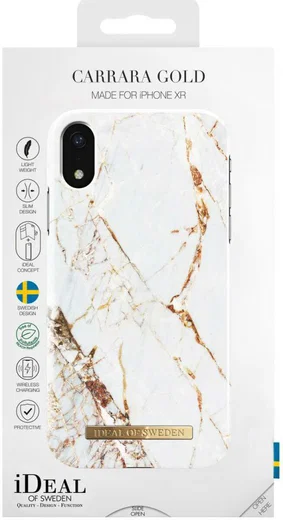 iDeal of Sweden iPhone XR Fashion Hoesje Carrara Gold afbeelding 3