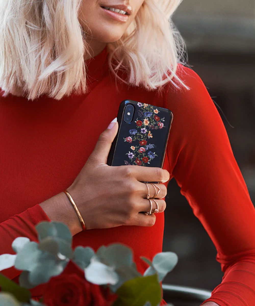 iDeal of Sweden iPhone XS Max Fashion Hoesje Dark Floral afbeelding 4