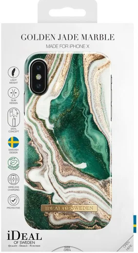 iDeal of Sweden iPhone XS / X Fashion Hoesje Golden Jade afbeelding 4
