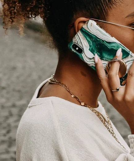 iDeal of Sweden iPhone XS / X Fashion Hoesje Golden Jade afbeelding 6