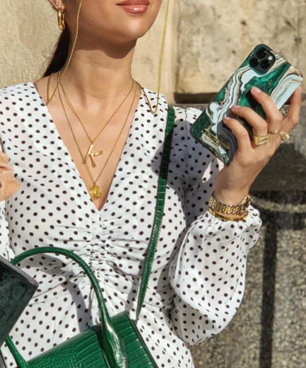 iDeal of Sweden iPhone XS / X Fashion Hoesje Golden Jade afbeelding 7