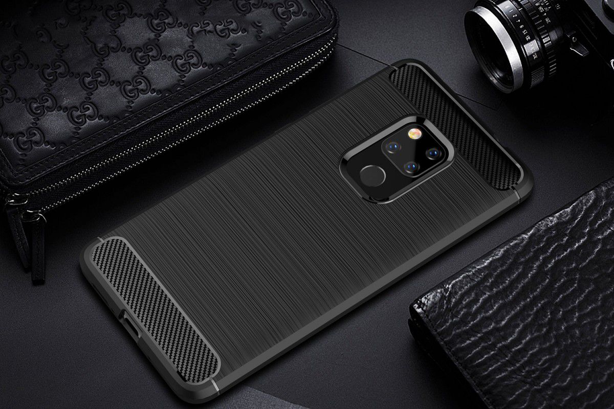 Huawei Mate 20 Geborsteld TPU Hoesje Zwart afbeelding 11