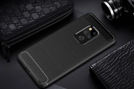Huawei Mate 20 Geborsteld TPU Hoesje Zwart afbeelding 11