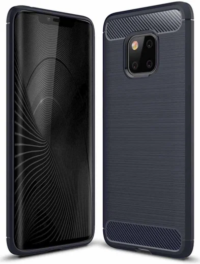 Huawei Mate 20 Pro Geborsteld TPU Hoesje Blauw afbeelding 1