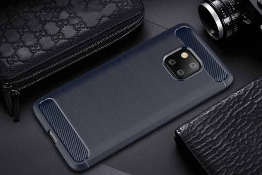 Huawei Mate 20 Pro Geborsteld TPU Hoesje Blauw afbeelding 2
