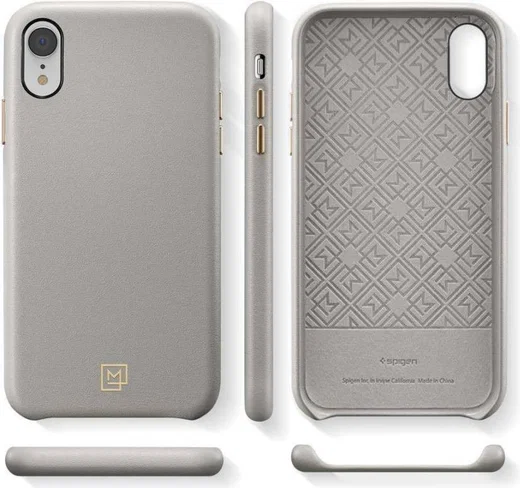Spigen La Manon Calin Case Apple iPhone XR Oatmeal Beige afbeelding 5