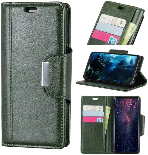 Nokia 7.1 Stijlvol Hoesje met Kaarthouder Groen afbeelding 10