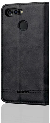 Xiaomi Redmi 6 Retro Style Wallet Flip Case Zwart afbeelding 4