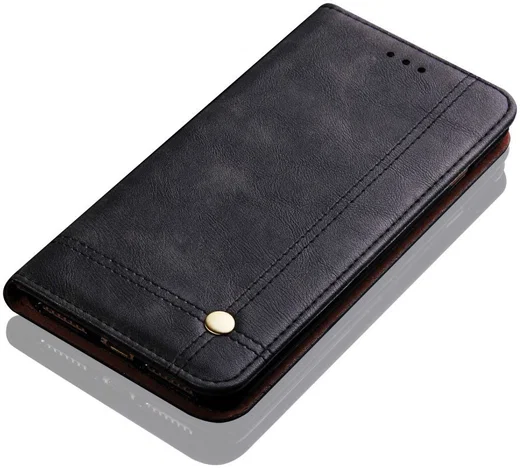 Xiaomi Redmi 6 Retro Style Wallet Flip Case Zwart afbeelding 7