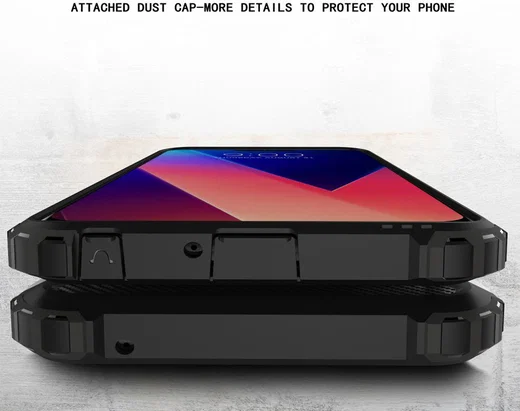 LG V40 Hybride Hoesje Zwart afbeelding 10